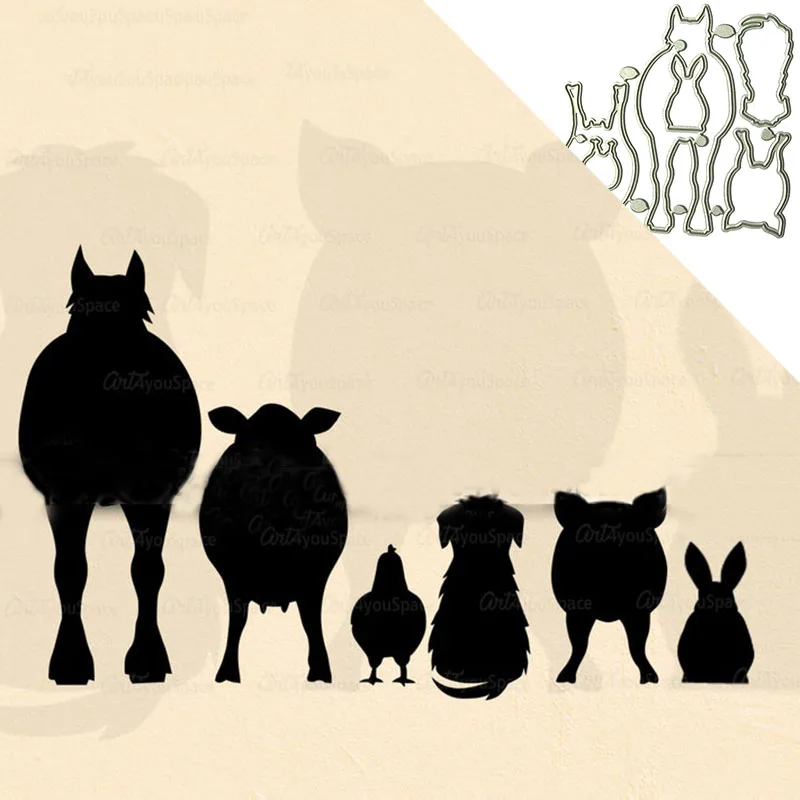 

metal cutting dies cut die mold animal cow set decoration Scrapbook paper craft knife mould blade punch stencils dies