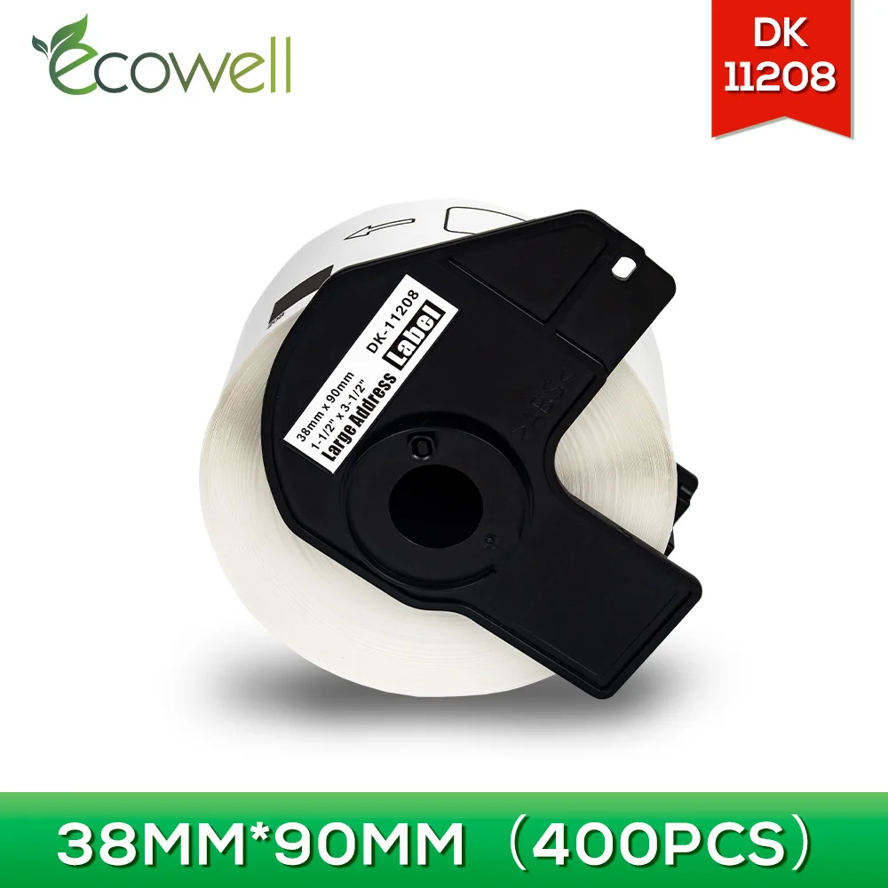 Ecowell DK11208 DK 11208 1208 термальная бумага совместимая для Brother наклейка штрих кода QL 720NW