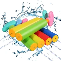 pull out water gun toy for kids spray gun 6 pieces safe foam noodles pump action outdoor squirt