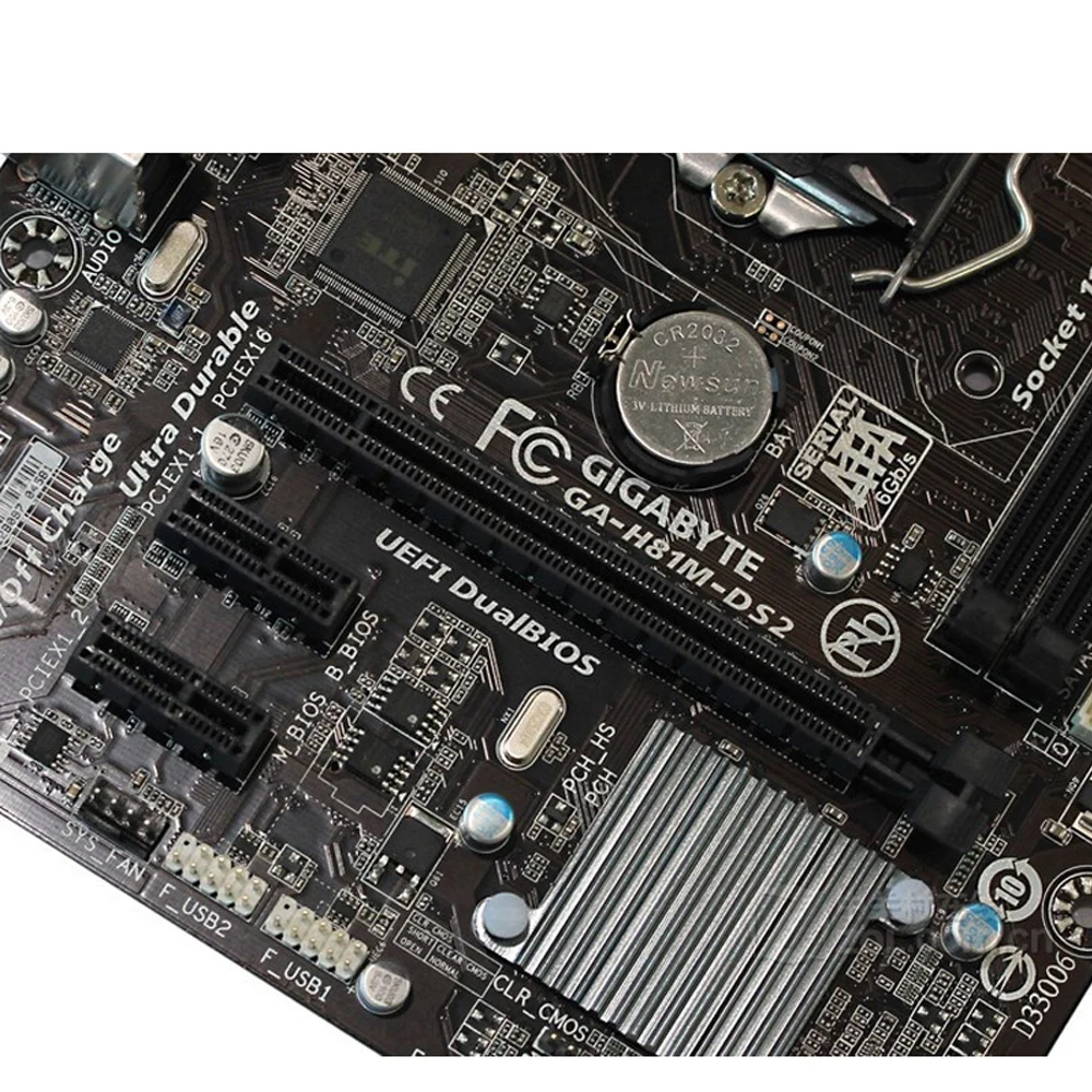 GIGABYTE GA-H81M-DS2 настольная материнская плата H81 розетка LGA 1150 i3 i5 i7 DDR3 16G Micro-ATX UEFI BIOS
