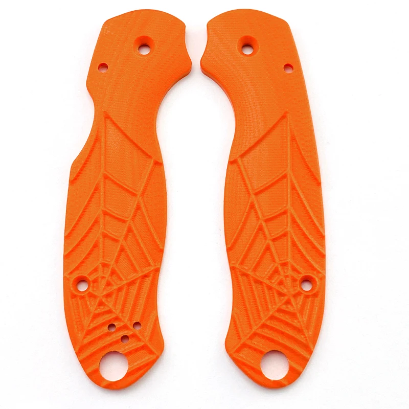 1 пара оранжевых ручек для ножа G10 Spider Web Design ручки паука Para 3 C223 складной нож