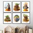 Disney фильм Звездные войны мультфильм Дарт йода настенное Искусство Холст Живопись Печать картины украшение для дома