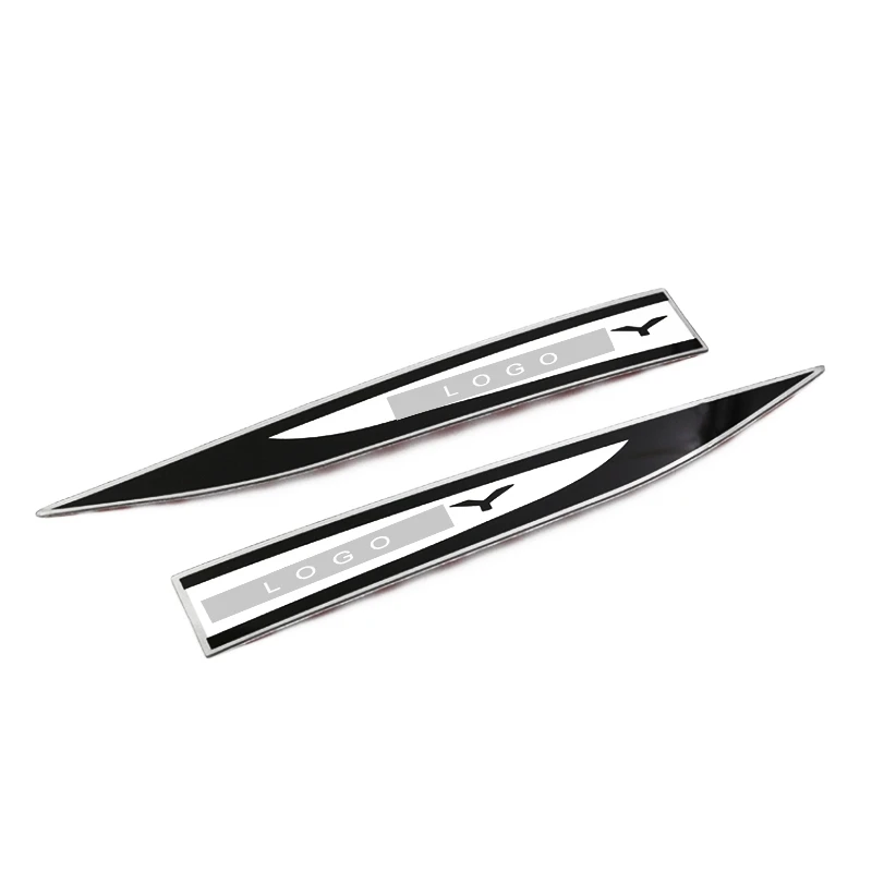 2pcs Pcmos хромированный Стайлинг подходит для Toyota Camry ПВХ боковая вентиляция крыло крышка отделка Декор Авто наружные части наклейки - Цвет: 2pcs