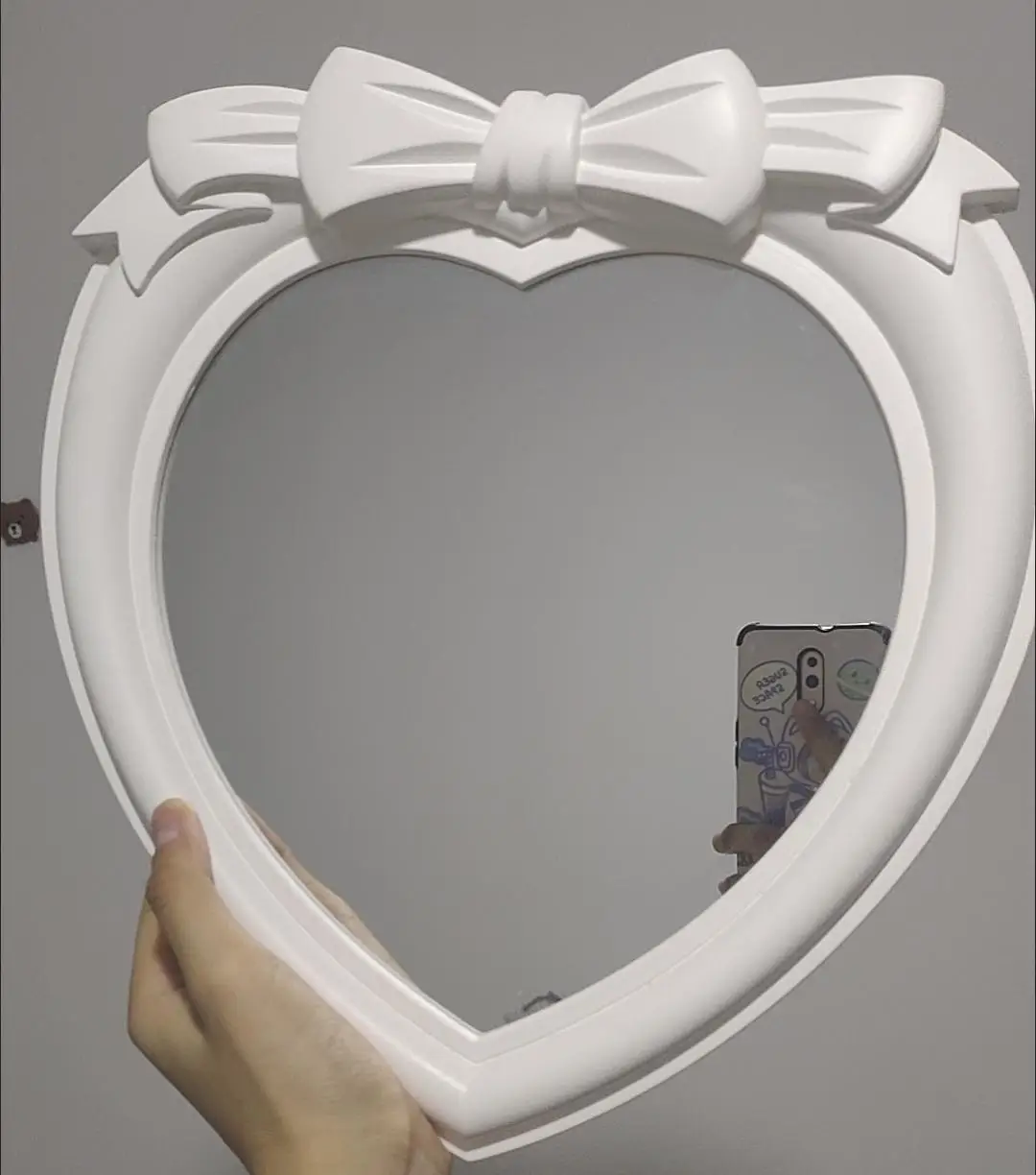

INS Love Mirror Desktop Vanity Mirror Wall Makeup Mirror Heart-Shaped Mounted Dual-Use Girl Room Wall Decoration Mirror