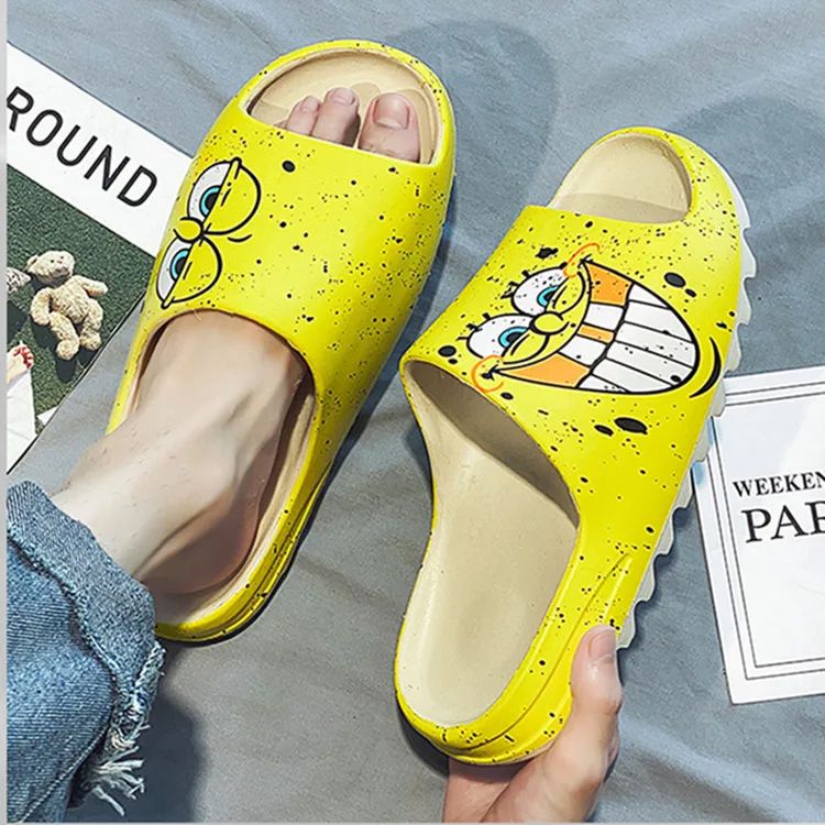 

New Comfort Men's woman Slippers EVA Men Shoes Couple Flip Flops Stripes Chaussures Femme Casual Shoes Summer Male Sandals