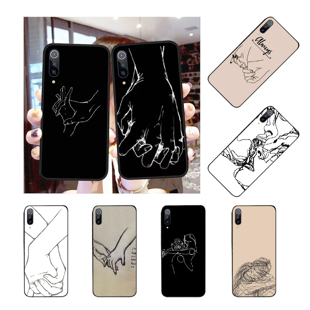 NBDRUICAI Минималистичная линия для пары ручных фотографий чехол Redmi Note 8 8A 7 6 6A 5 5A 4 4X 4A