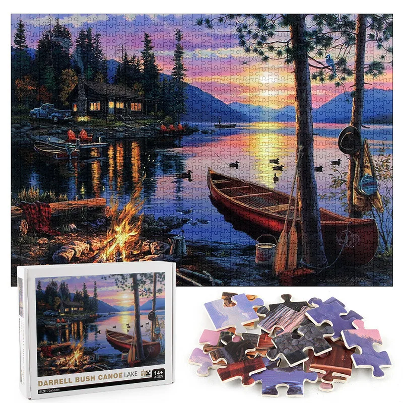 

Street Puzzle 1000 Jigsaw Puzzle French Pieces Indoor Toy Unisex Town Romantic Landscape Adult Children Romantic Town French Str