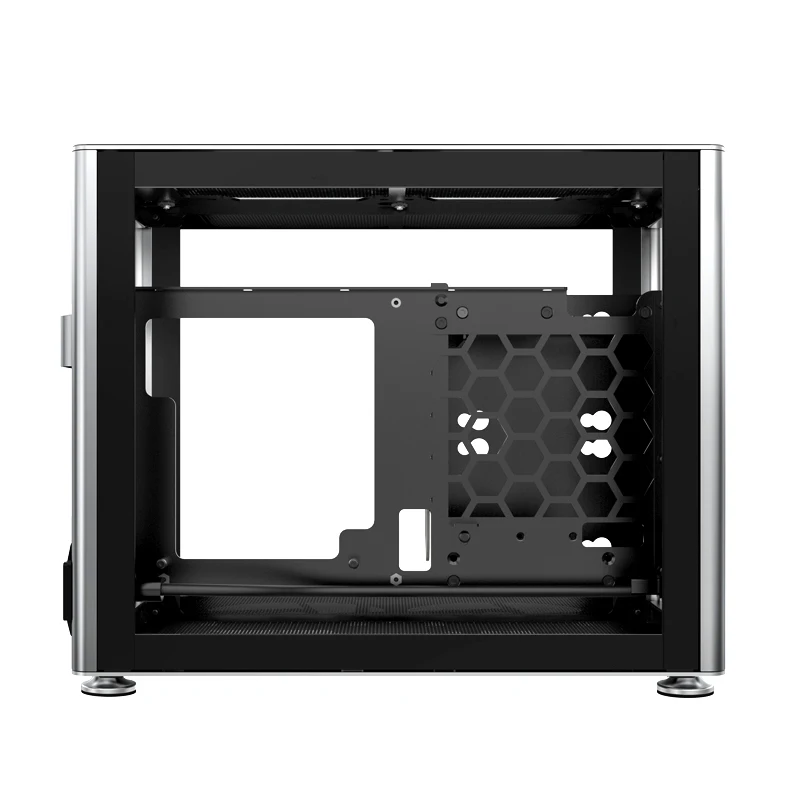 Bestellen Jonsbo A4 Silber A4S ITX Chassis Unterstützt 240 Wasser-gekühlt SFX-L Netzteil Aluminium-magnesium Desktop Computer