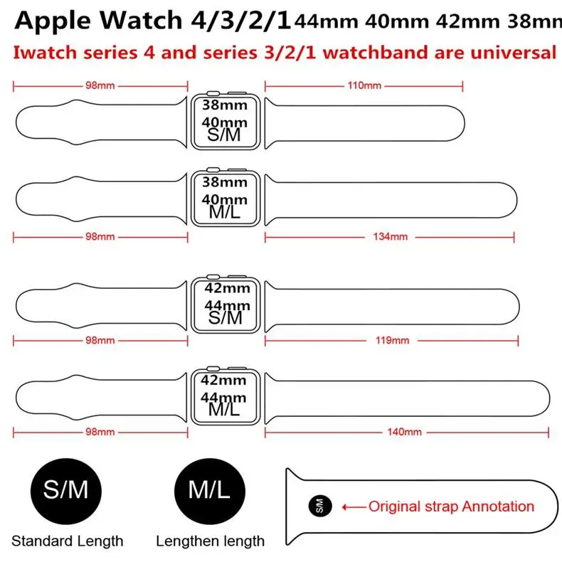 Ремешок для apple watch 5 4 band iwatch series 4 3 2 correa apple watch 42 мм 38 мм 44 мм 40 мм силиконовый браслет pulseira ремешок для часов