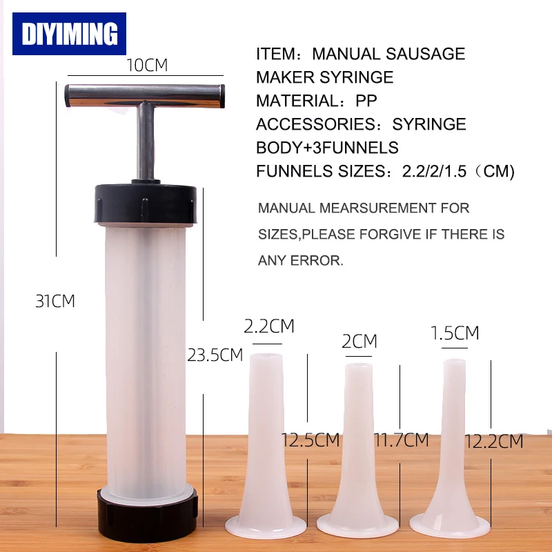 Ручные наполнители для сосисок мяса машинка наполнения колбасок колбасные