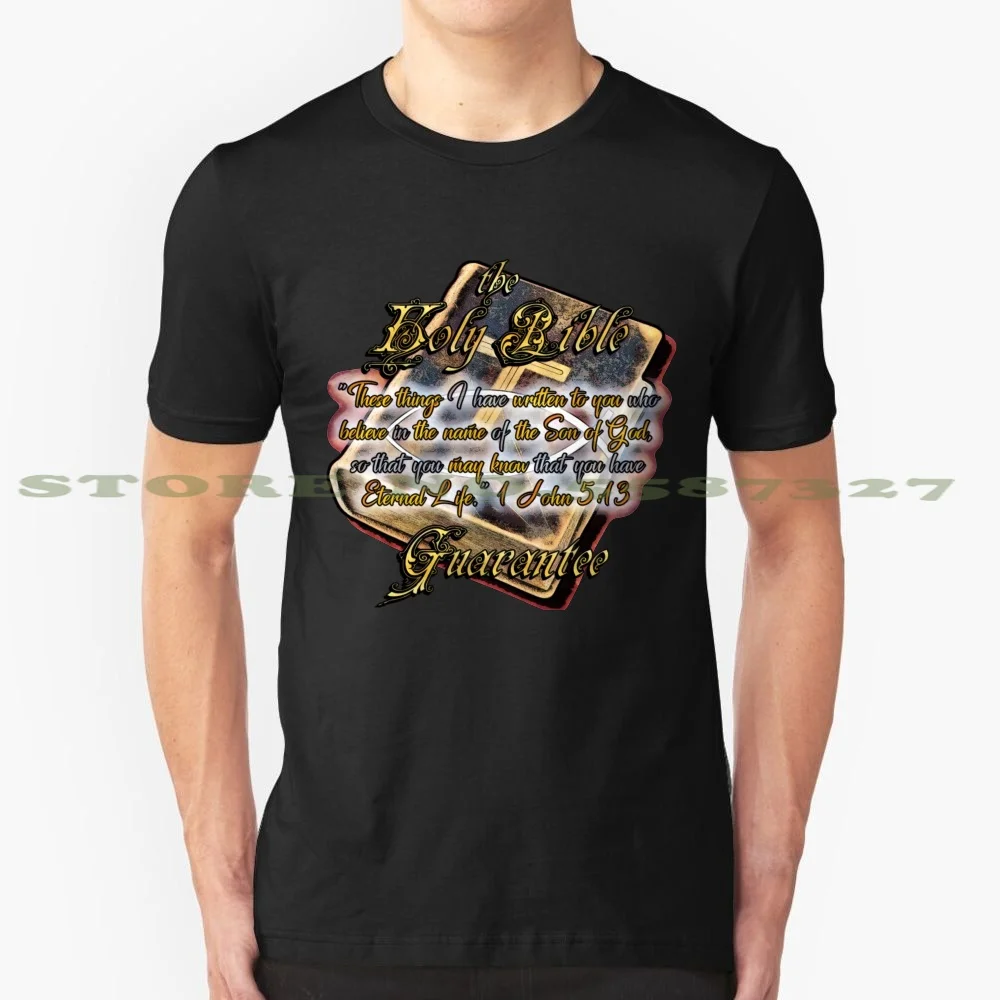Черно белая футболка для мужчин и женщин 1 Джон 5: 13 Библия Bibles книги религия Вера