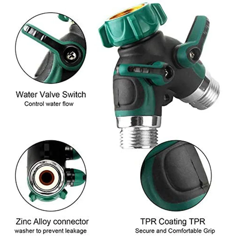 2 способ садовый шланг Y сплиттер латунное металлическое сцепление с телом