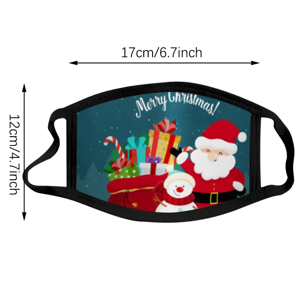 

Unisex Adult Fashion Christmas Floral Printing Adjustable Face Mask Breathable Washable Reusable Masks mascarilla /29