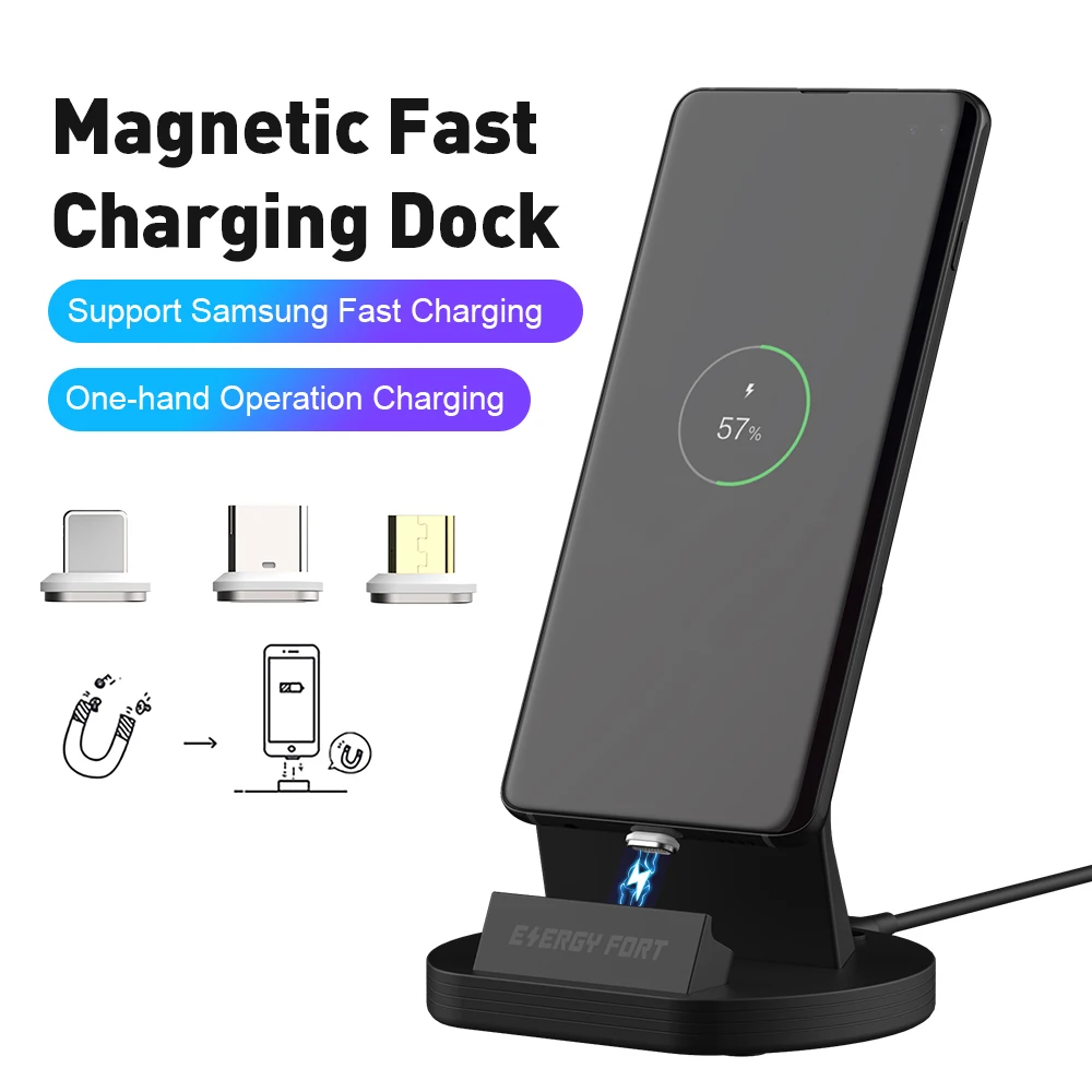 Forte para Huawei Sikai Nova Magnético Carregamento Rápido Doca Energia Companheiro 40 Pro Samsung Xiaomi Iphone 11 12 um Mais Telefone 2021 5a