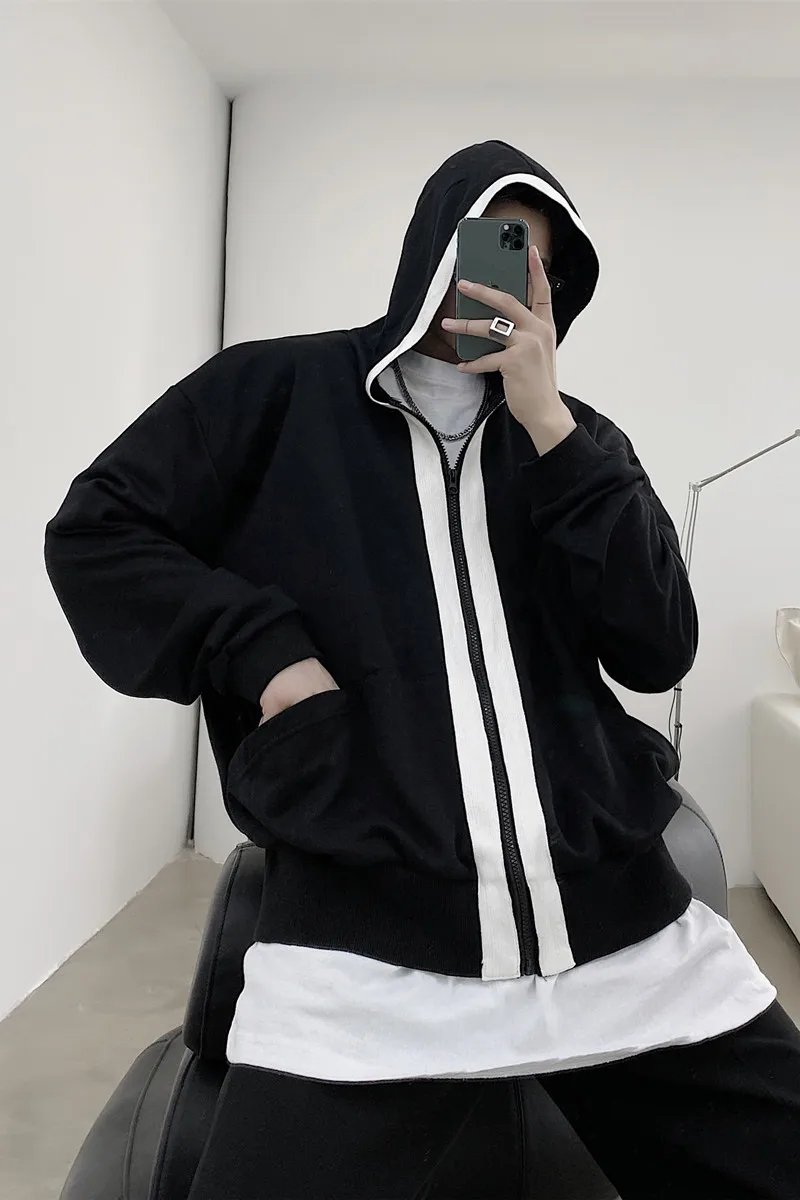 

Zipper Sweatshirt Casual Cardigan Men Sweatshirts Hoodies 2021 Men's Hip Hop Casual Streetwear Fashion Hoodie Male Outwear Hoody