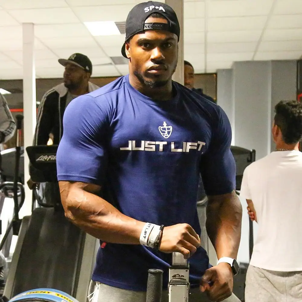 Футболка мужская Спортивная с коротким рукавом хлопковая тенниска для