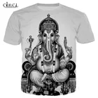 Футболка Ганеша для мужчин и женщин с 3D рисунком Бога мудрости, толстовка с коротким рукавом в стиле Харадзюку