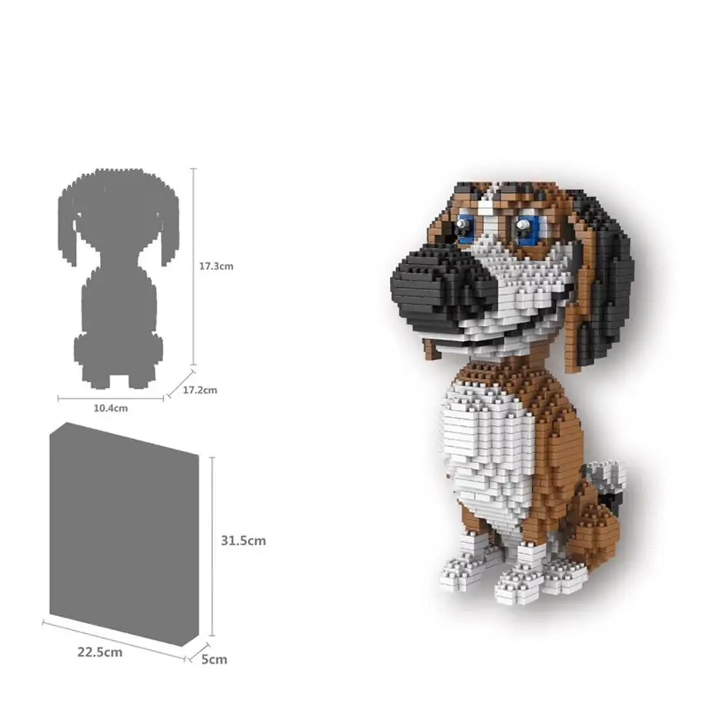 Лидер продаж конструктор Lepining классический мультяшный имидж Ozzy dog щенок мини