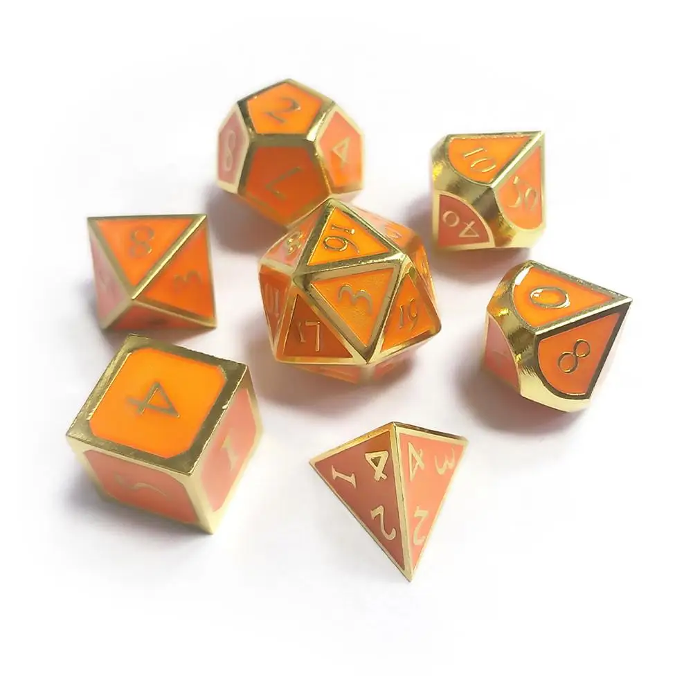 Outlet новый шрифт для подземелий и драконов 7 шт./компл. инновационный RPG Dice D &amp Metal Set