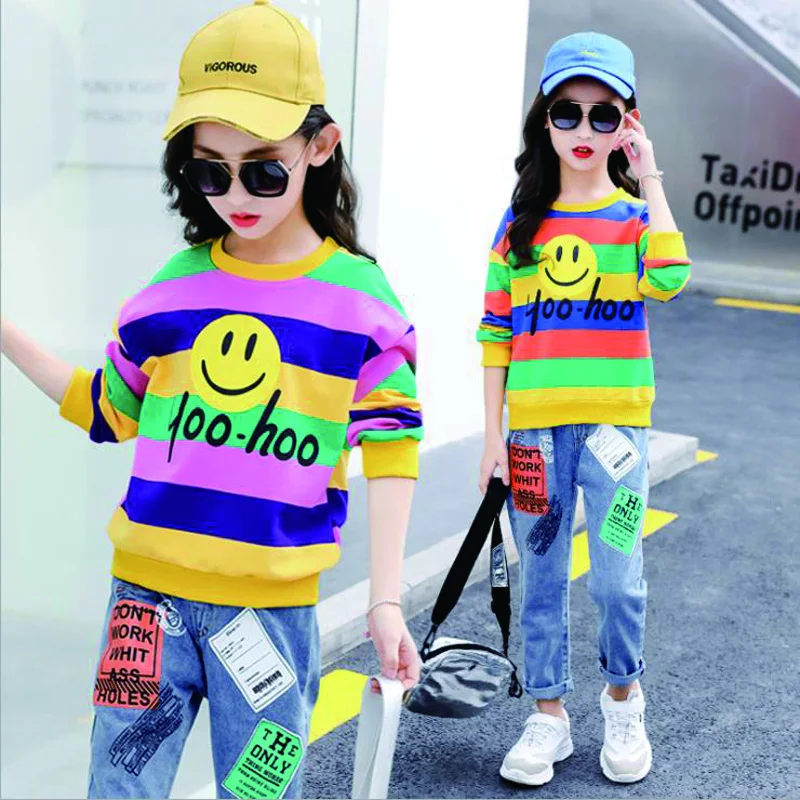 1 комплект платьев для девочек 2019 одежда в западном стиле Новые повседневные