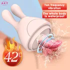 Кролик большой фаллоимитатор языка вибратор для женщин нагревание киска лизание игрушки оральный минет Стимулятор клитора секс-игрушка для мастурбации игрушки