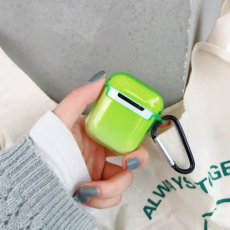 Однотонный прозрачный беспроводной Bluetooth жесткий кейс для наушников Apple Airpods Pro 3 2