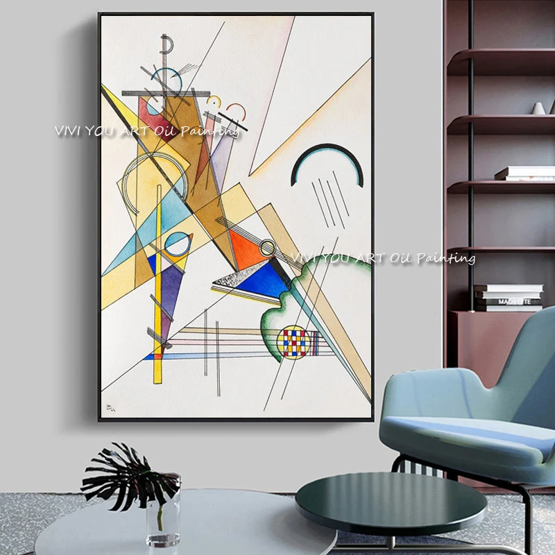 100% композиция ручной работы Wassily Kandinsky холст живопись для столовой украшение