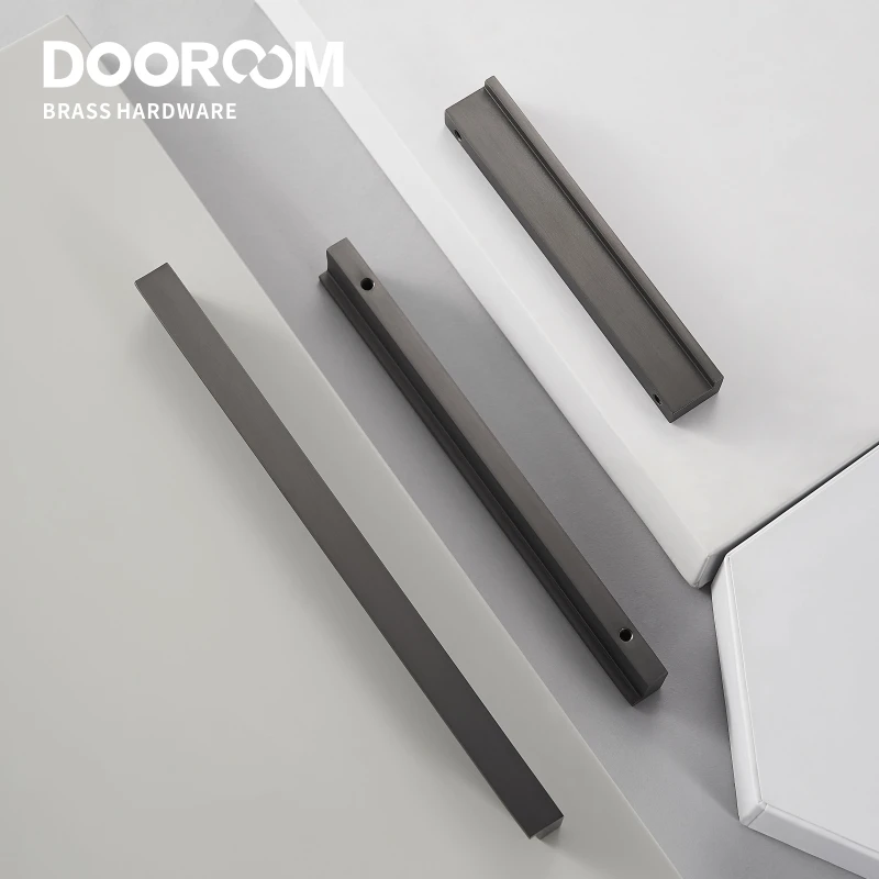 Ручки для мебели Dooroom из латуни современный модный серый шкаф ящик шкафа витрина