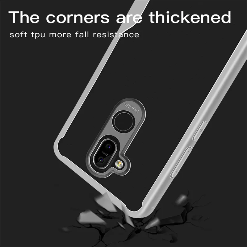 UPaitou Plain Case for Nokia 3.1 5.1 6.1 7.1 Plus 8.1 X3 X6 X7 8 7 Bumper Soft Transparent TPU Cover For |