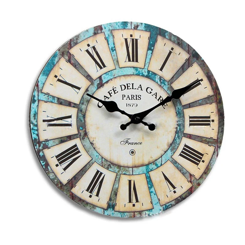 Wooden Wall Clock Decor Decoration Waterproofing Vintage 1*AA Battery Home | Дом и сад