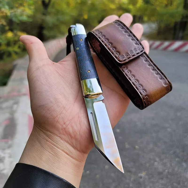 

Camping knife, Outdoor knife, Sandvik 14C28 steel blade, super sharp and stylish, suitable for collect BM01
