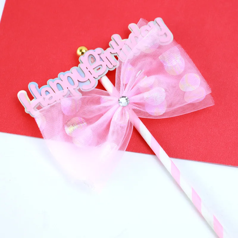 Бант топпер для торта мягкий помпон на свадьбу вечеринку в честь Дня Рождения