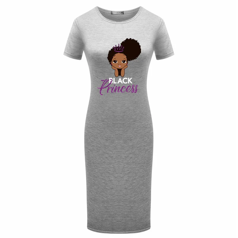 

Elegant Women Vintage Girl Print Dress Vestido Short Sleeve Slim Bodycon Short Sleeve Tunic Crew Neck Casual Summer Pencil Dress