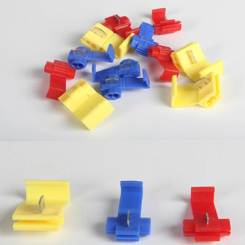 

50PCS Scotch Lock Electric Wire Cable Connectors Quick Splice Terminals Crimp Non Destructive Without Breaking Line AWG 22-18