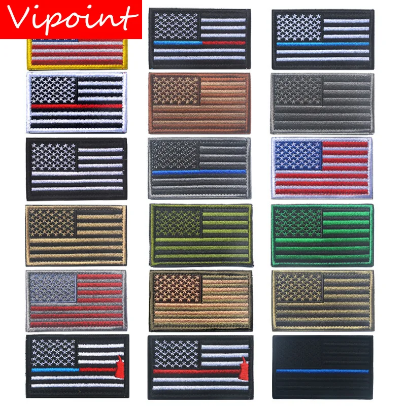 Випоинт крючок для вышивания & Петля Национальный флаг США патч значки