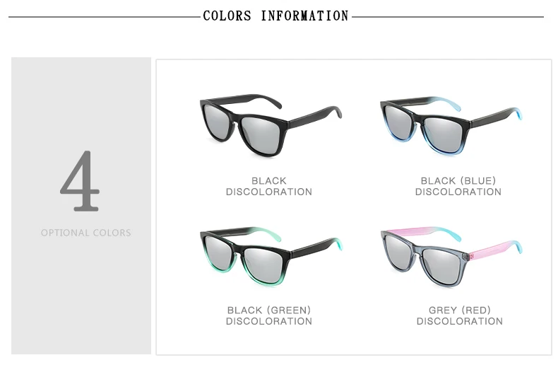 

Fashion Women Polarized Photochromic Sunglasses Men Classic Square Chameleon Sun Glasses Change Color Eyeware Driving Goggles