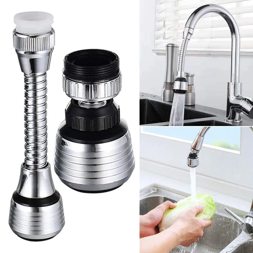 

Kitchen Tap Head Spray Aerator Tool Water Saving 2pcs 360° Faucet Extender