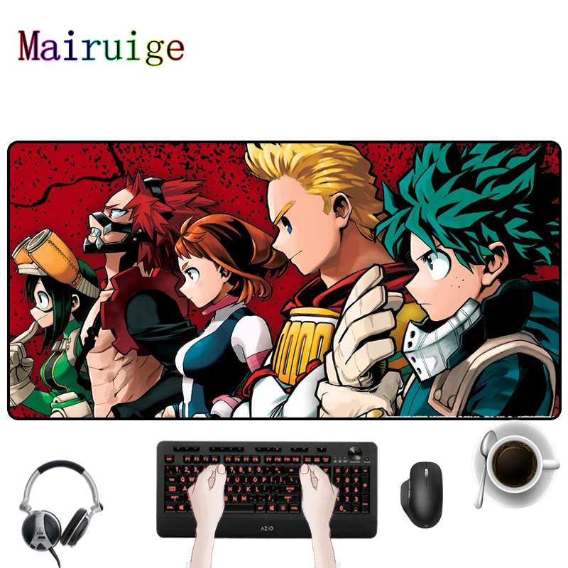 

My Hero Academia Mouse pad anime XXL900x400 Gaming accessories desk mat gabinete gamer pc desk tapis de souris kawaii table