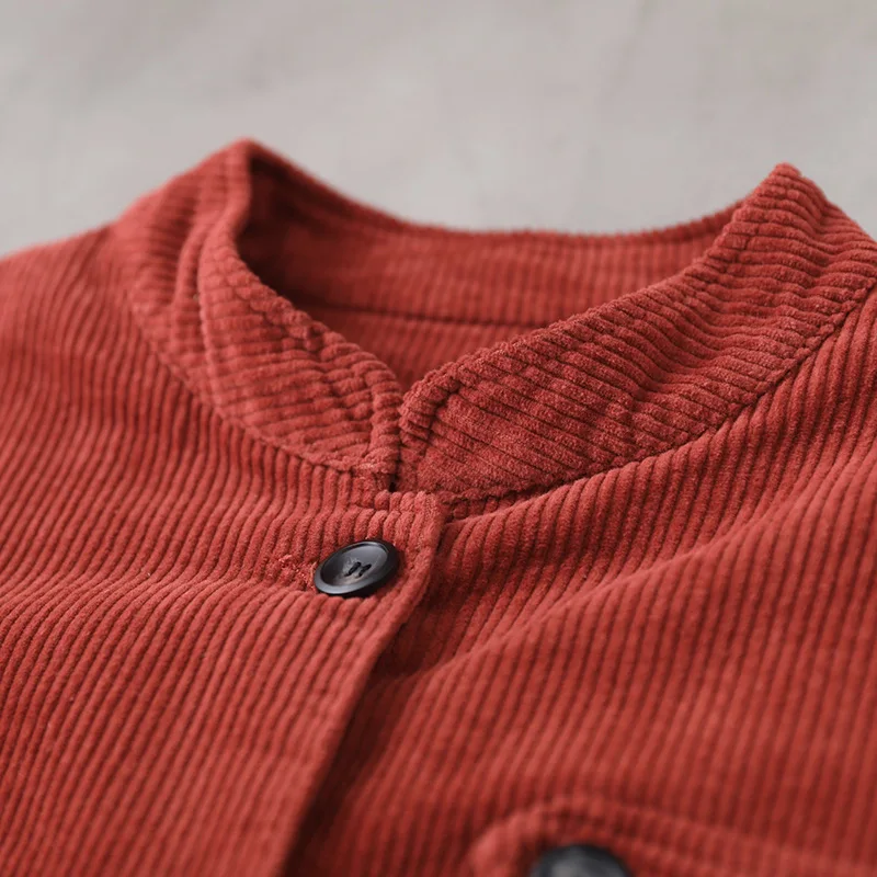 Осень 2019 женские повседневные однобортные вельветовые однотонные свободные