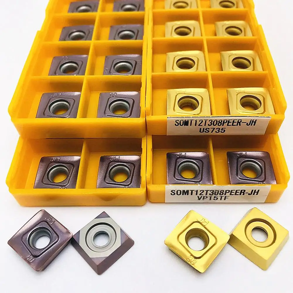 

Твердосплавная пластина SOMT12T308 JH VP15TF UE6020 US735, высококачественный токарный инструмент для металла SOMT 12T308, токарный станок с ЧПУ SOMT