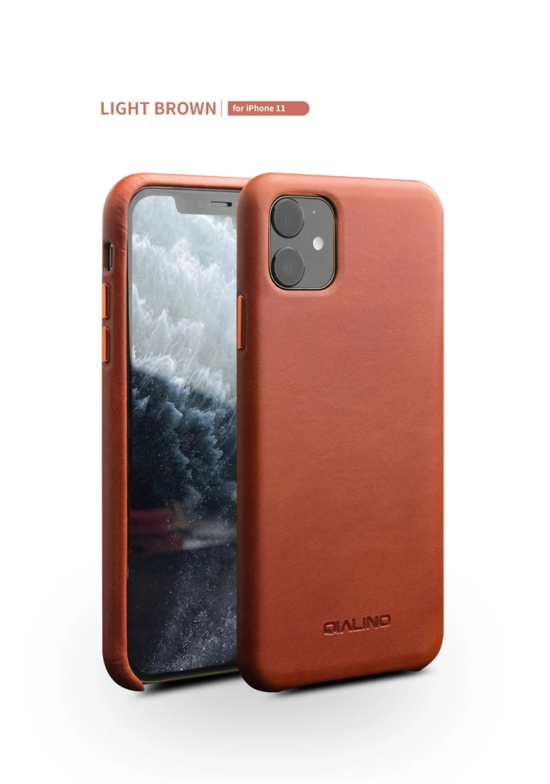 QIALINO из натуральной кожи чехол для телефона для iPhone 11Pro Макс анти-осень модная обувь класса люкс ручной ультра тонкая задняя крышка для iPhone11 Pro