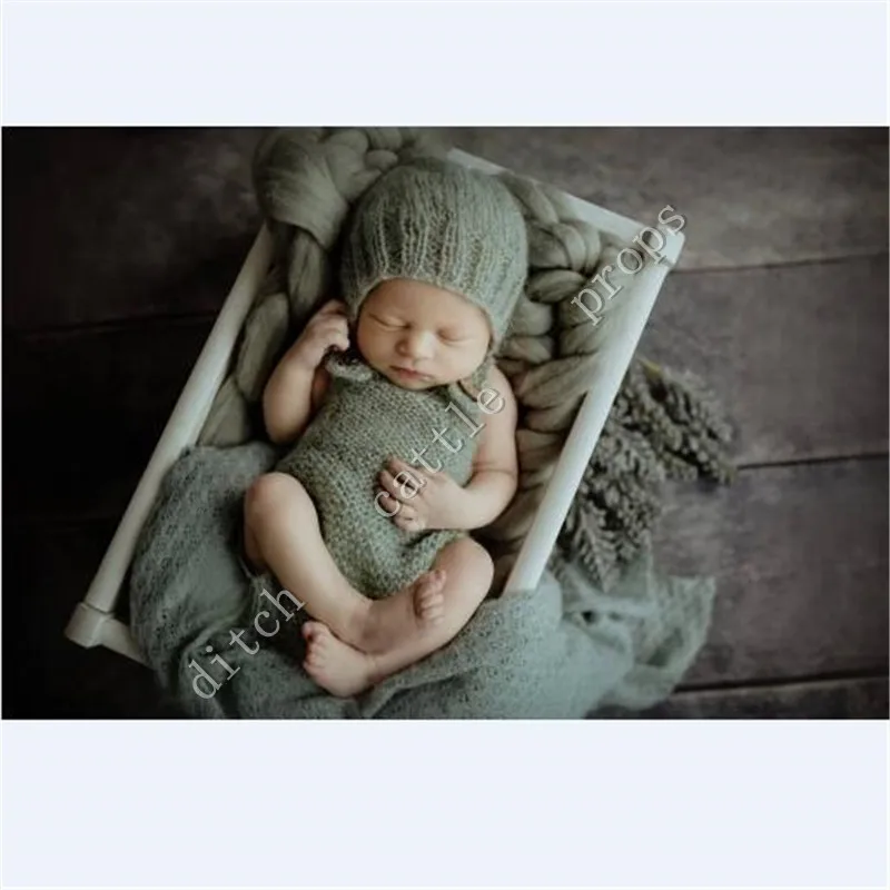 Реквизит для фотосъемки новорожденных штаны + шапки мохеровый тканый реквизит