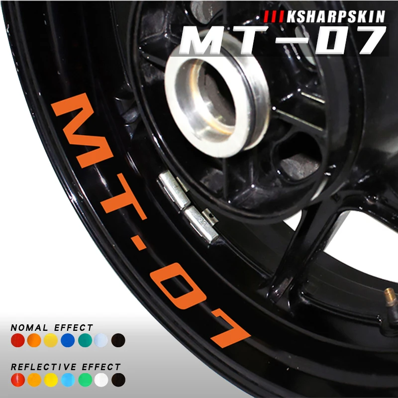 

Customizable motorcycle wheel logo stickers waterproof decorative decals inner ring protection film for YAMAHA MT-07 mt007