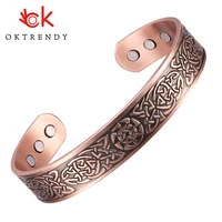 pure copper bracelets for women men energy magnetic bracelet benefits men big cuff bracelets bangles health care jewelry