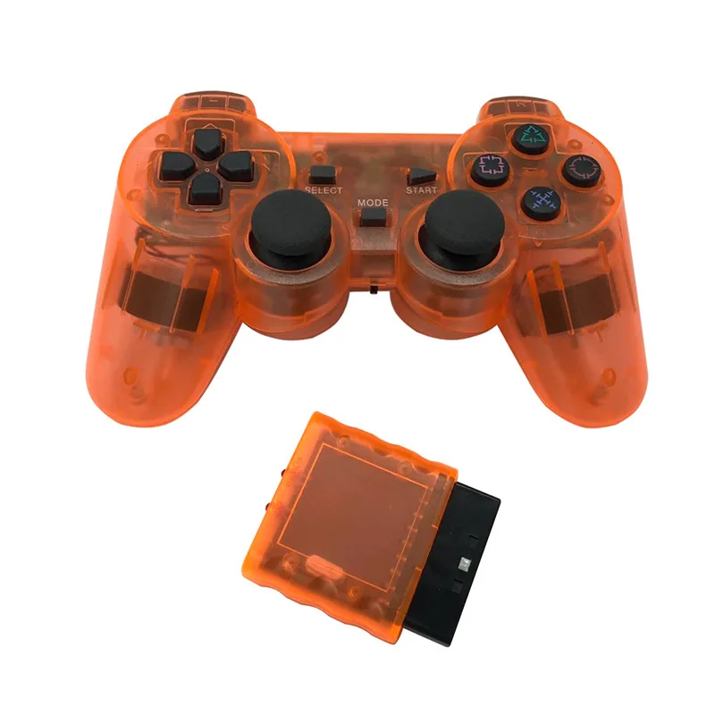 4 Беспроводной геймпад для sony PS2 PS контроллер для Playstation 1 2 Консоль джойстик полное колебание Shock Joypad Беспроводное управление - Цвет: 4