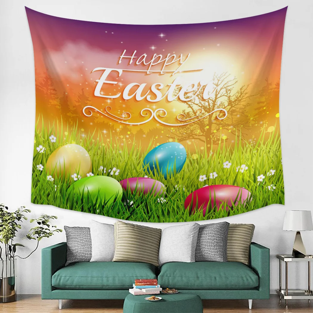 Пасхальное яйцо поздравительная открытка трава настенный гобелен настенное