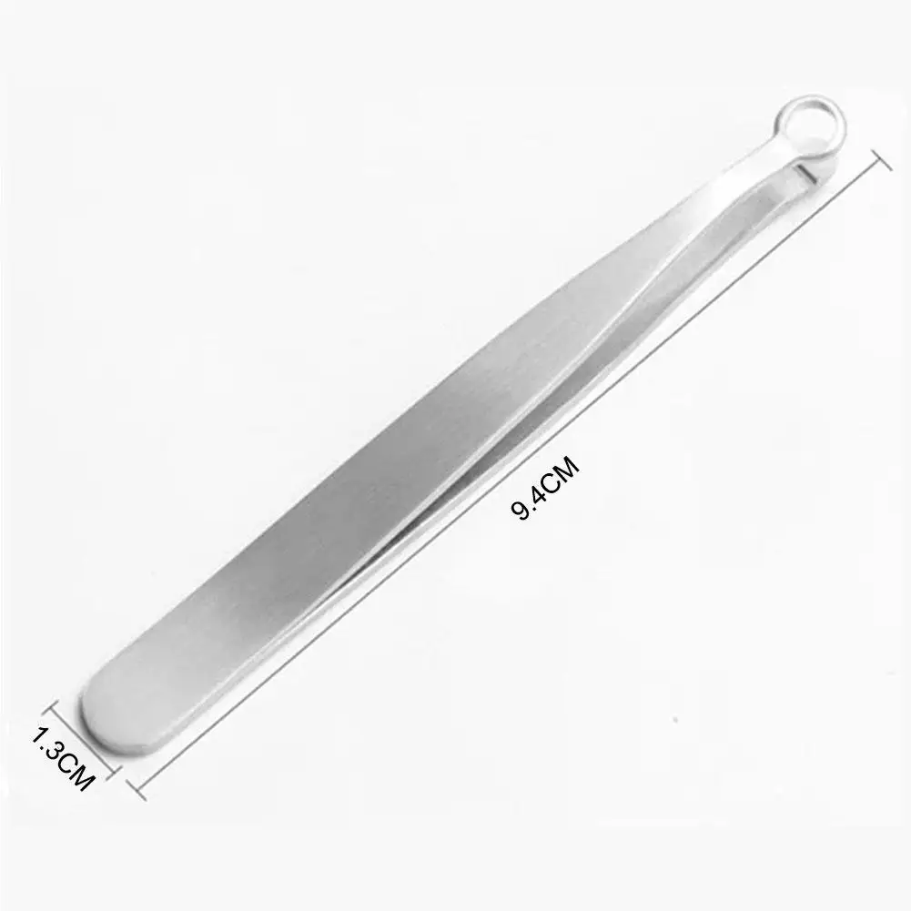 

Universal Nose Hair Trimming Tweezers Round Tip Eyebrow Removal Nose Hair Tweezer Hair Manicure Tools Steel Tweezers B0M6