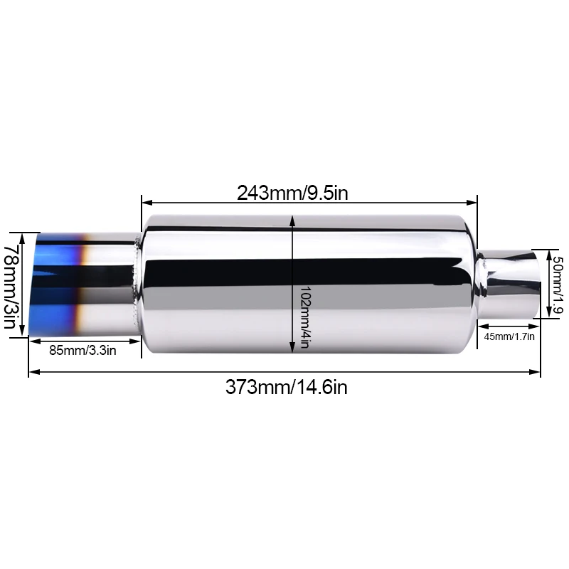 Универсальный выхлопной глушитель evil energy наконечник из полированной