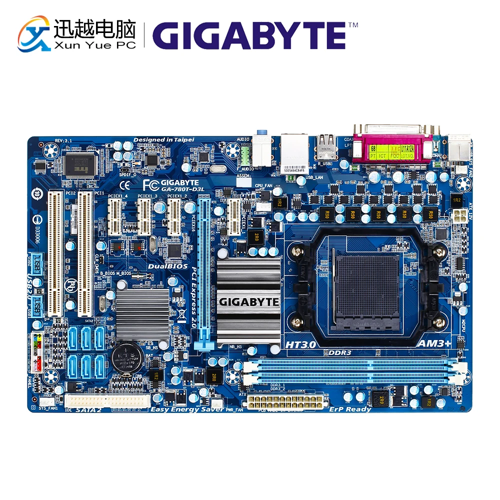 Материнская плата Gigabyte GA 780T D3L D3 760G AM3 + для FX/Phenom II/Athlon II DDR3 16G SATA2 ATX оригинальная б/у