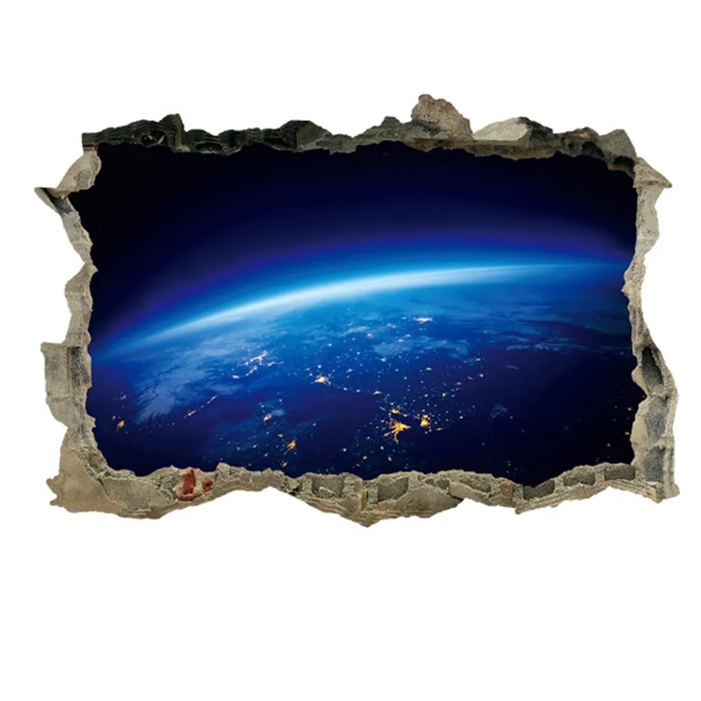 3D космическое звездное небо планеты Луна съемные галактические наклейки на